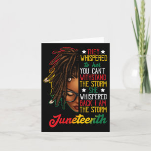 Juneteenth Zwarte Vrouwen Dreadlocks Loc'd Hair Me Kaart