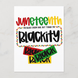 Juneteenth Zwartheid Zwart Zwart Zwart Grappig Aankondigingskaart