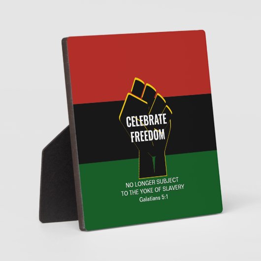 Juneteeth CELEBRATE FREEDOM  scripts Fotoplaat (Voorkant)