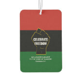 Juneteeth CELEBRATE FREEDOM  scripts Luchtverfrisser (Achterkant)