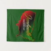Juneteth Black Independence Wandkleed (Voorkant (horizontaal))