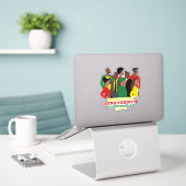 Junetetiende | Afrikaanse Amerikaanse Dag van de V Sticker (Laptop op bureau)