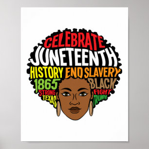Junetetiende Afro Melanin Women Girl Africa Ancest Poster