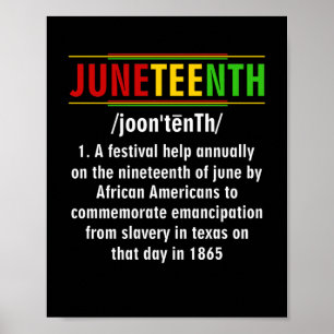 Junetetiende Definitie Zwarte geschiedenis Junetet Poster