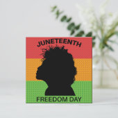 Junetetiende Freedom Day, vlagpatroon Save The Date (Staand voorkant)