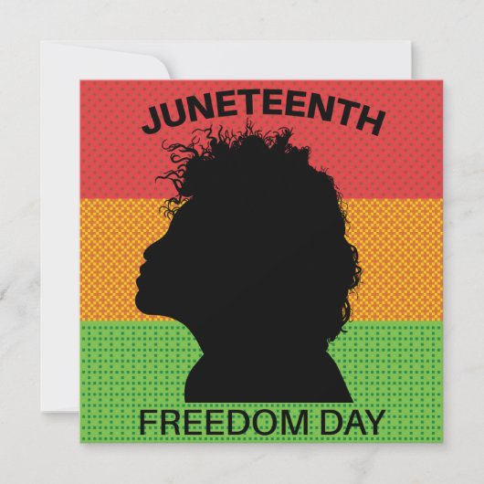 Junetetiende Freedom Day, vlagpatroon Save The Date (Voorkant)
