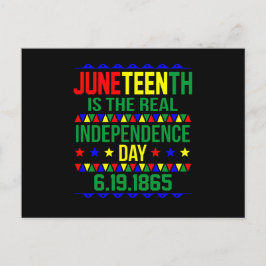 Junetetiende is de dag van de werkelijke onafhanke briefkaart