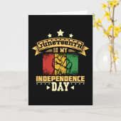 Junetetiende is mijn onafhankelijkheidsdag kaart (Gele Bloem)