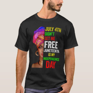 Junetetiende is mijn Onafhankelijkheidsdag zwart m T-shirt