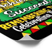 Junetetiende is mijn Onafhankelijkheidsdag Zwarte  Poster (Hoek)