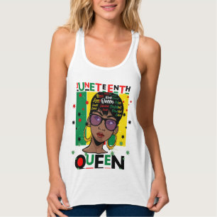 Junetetiende koningin Melanin Sista Black Girl Mag Tanktop