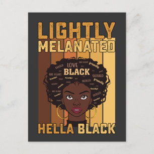 Junetetiende licht geMelaneerde Hella Black Melani Uitnodiging Briefkaart