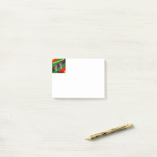 Junetetiende Post-it® Notes (Op bureau)