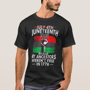 Junetetiende Pride Power Fist Mijn ouders niet vri T-shirt