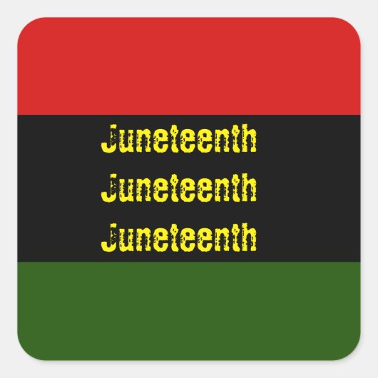Junetetiende Vierkante Sticker (Voorkant)