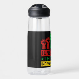 Junetetiende Word Art Pan Africa Colours Waterfles