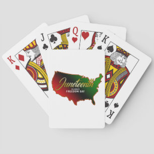 Junetetiende Zwarte Onafhankelijkheidsdag Pokerkaarten