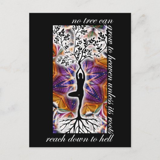 Jung Motivatie Quote Tree rots Heaven Mandala Briefkaart (Voorkant)