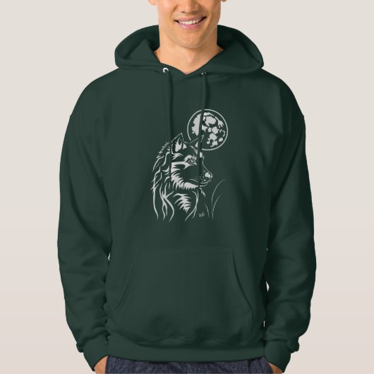 junger träumender Wolf Hoodie (Voorkant)