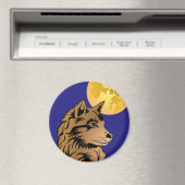 junger träumender Wolf Magnet Magneet (Insitu (Vaatwasser))