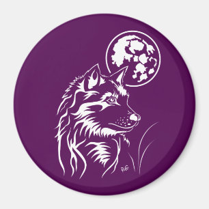 junger träumender Wolf Magnet Magneet