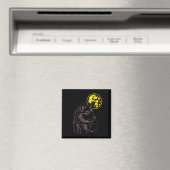 junger träumender Wolf Magnet Magneet (Insitu (Vaatwasser))