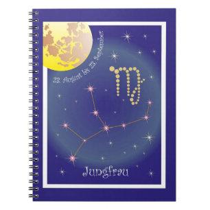 Jungfrau 23. August bis 23. September Notizheft Notitieboek