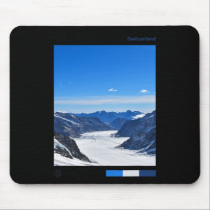 Jungfraujoch Reis Kunst - Zwitserse Skiën Souvenir Muismat
