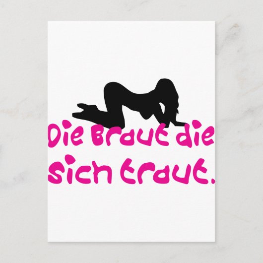 junggesellenabschied / hochzeit briefkaart (Voorkant)