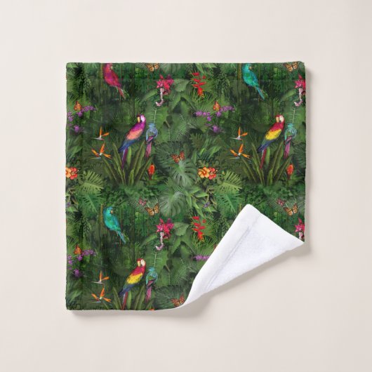 Jungle 🌺🌴🦜 (Gant de toilette)