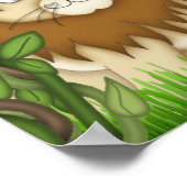 Jungle Aap Tijger Muurschildering Poster baby Kind (Hoek)