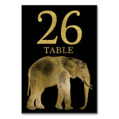 Jungle Africa Animal Elephant Numéro de table Cart (Dos)