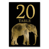 Jungle Africa Animal Elephant Numéro de table Cart (Dos)
