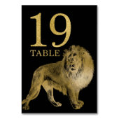 Jungle African Animal Lion Numéro de table Carte 1 (Dos)