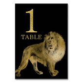 Jungle African Animal Lion Numéro de table Carte 1 (Dos)