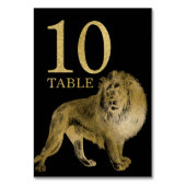 Jungle African Animal Lion Numéro de table Carte 1 (Dos)