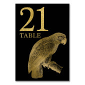 Jungle African Animal Parrot Numéro de table Carte (Dos)