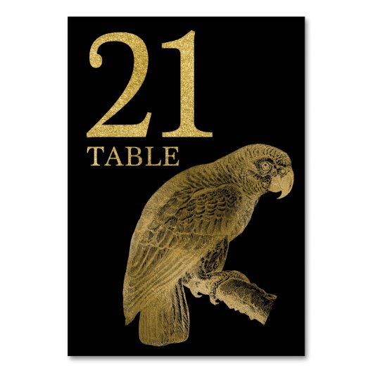 Jungle African Animal Parrot Numéro de table Carte (Par défaut)