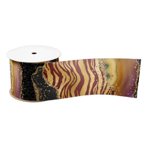 Jungle Agate Krachtig Dieren Streeppatroon Lint