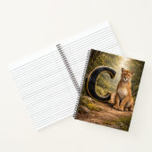 Jungle Alphabet Letter C Cougar Education Notebook Notitieboek (Binnen)