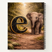 Jungle Alphabet Letter E Elephant Education Notebo Notitieboek (Achterkant)