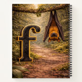 Jungle Alphabet Letter F Fruit Bat Educational  Notitieboek (Achterkant)