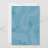 Jungle Animal Blue 1er Anniversaire Invitation (Dos)