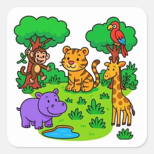 Jungle Animal Stickers for Kids & Teachers (Devant)