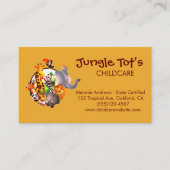 Jungle Animal Thème Enfants Carte de visite garder (Devant)