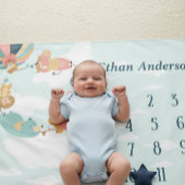 Jungle Animals Neutral Baby Blanket Wandkleed