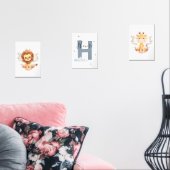 Jungle Animals Safari Baby Animals Nursery Muurkunst Sets (Woonkamer)