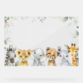 Jungle Animals, Safari, First Birthday Welcome (Recto)