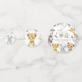 Jungle Animals, Safari, Wild One, First Birthday Confetti (Achterkanten)