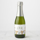 Jungle Animals, Safari, Wild One, First Birthday Sparkling Wijnetiket (Voorkant)